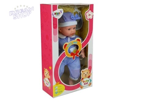 Lalka Bobas 45 cm Niebieskie Ubranie