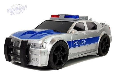 Autko Policyjne 1:20 Napęd Frykcyjny Dźwięk Efekty Świetlne Srebrne