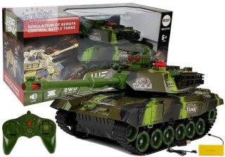 Duży Czołg Zdalnie Sterowany R/C 2.4 Ghz Światła Odgłosy Strzelania Zielony