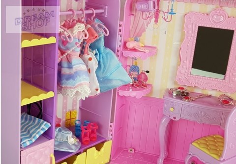 Garderoba ze Światłem i Lustrem Lalka 26 cm Zestaw Ubrań Akcesoria Garderoba ze Światłem i Lustrem Lalka 26 cm Zestaw Ubrań Akcesoria