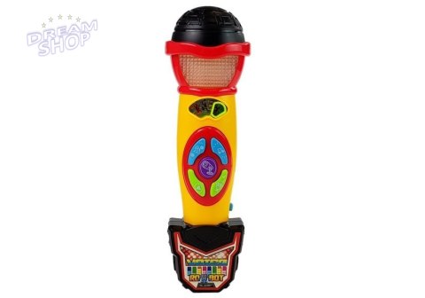 Mikrofon Żółto- Czarny Karaoke Nagrywający Piosenki