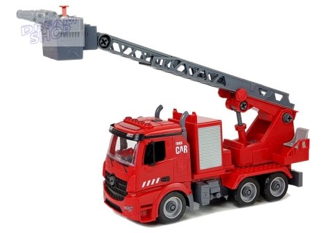Zestaw DIY Wóz Strażacki 2w1 Wymienne Podnośniki Śrubokręt Dźwięk Efekty Świetlne Kask Zestaw DIY Wóz Strażacki 2w1 Wymienne Podnośniki Śrubokręt Dźwięk Efekty Świetlne Kask