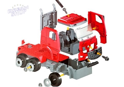 Zestaw DIY Wóz Strażacki 2w1 Wymienne Podnośniki Śrubokręt Dźwięk Efekty Świetlne Kask Zestaw DIY Wóz Strażacki 2w1 Wymienne Podnośniki Śrubokręt Dźwięk Efekty Świetlne Kask