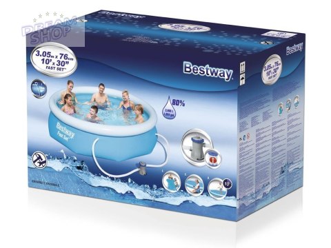 Basen ogrodowy rozporowy 305 x 76 cm zestaw 9w1 Bestway 57270 Basen ogrodowy rozporowy 305 x 76 cm zestaw 9w1 Bestway 57270