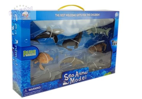 Figurki Edukacyjne Morskie Zwierzęta 8 Elementów Rekiny Foka Delfin Mors Żółw