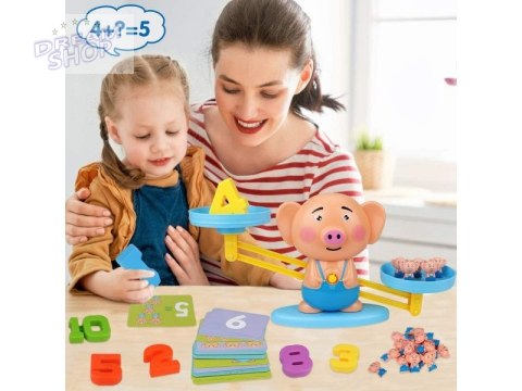 Gra Nauka Liczenia - Równoważnia Waga Szalkowa Świnka - Piggy Balance Gra Nauka Liczenia - Równoważnia Waga Szalkowa Świnka - Piggy Balance