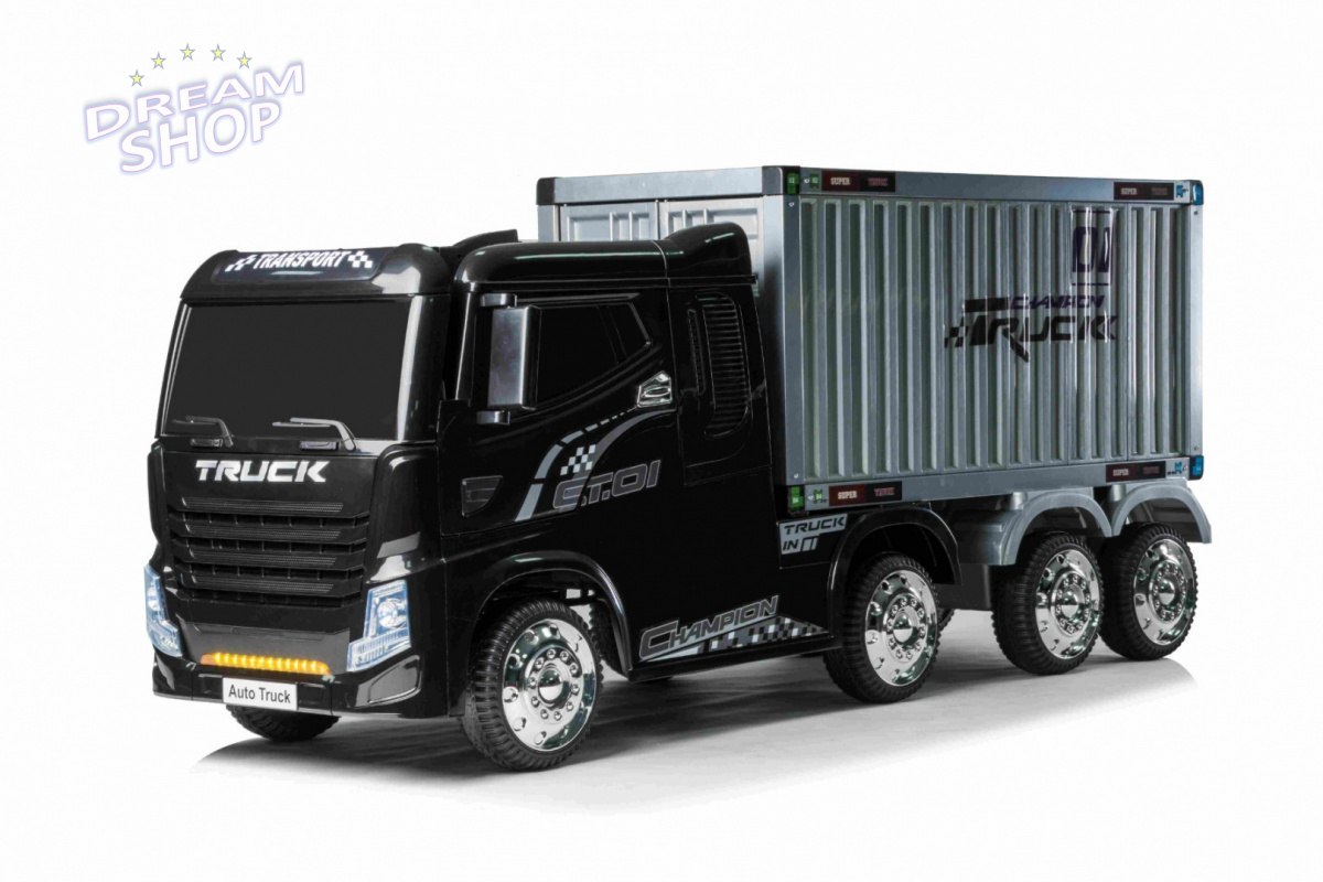 Pojazd Container Truck Czarny + Naczepa Pojazd Container Truck Czarny + Naczepa