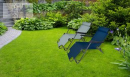 Fotel Leżak ogrodowy LEON SZARY