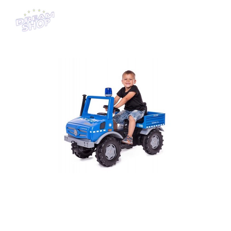 Rolly Toys Ciężarówka Samochód na pedały Unimog Merc-Benz Policja Rolly Toys Ciężarówka Samochód na pedały Unimog Merc-Benz Policja