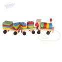 Sorter drewniany układanka zręcznościowa pociąg lokomotywa + wagony 30cm