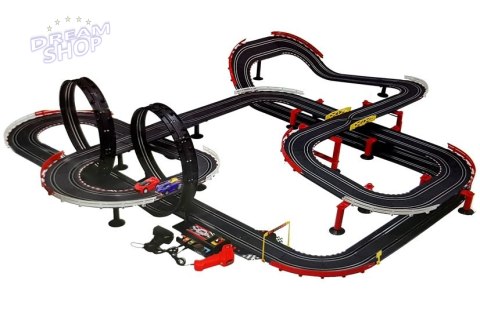Tor Wyścigowy z Samochodzikami 2 Autka 1420 cm Turbo 1:43 Kontrolery Tor Wyścigowy z Samochodzikami 2 Autka 1420 cm Turbo 1:43 Kontrolery