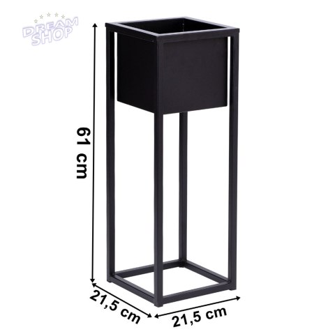 Kwietnik Concove 60 cm czarny