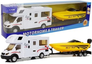 Camper z Żółtą Motorówką i Napędem Frykcyjnym 1:48