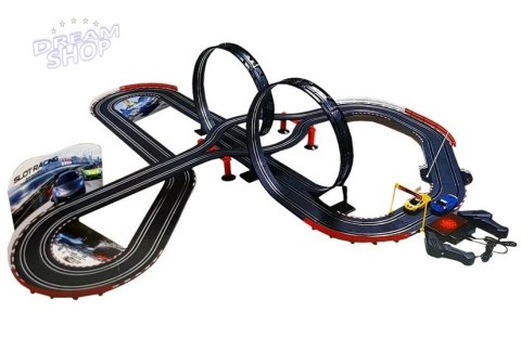 Ogromny Tor Wyścigowy 2 Pętle 1:43 Autka Pilot 1020 cm Światła