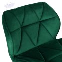 Krzesło barowe GRAPPO VELVET ciemno-zielony