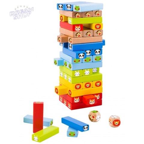 TOOKY TOY Jenga Zwierzęta Gra Zręcznościowa TOOKY TOY Jenga Zwierzęta Gra Zręcznościowa