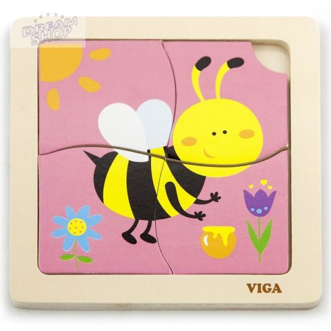 VIGA Poręczne Drewniane Puzzle Pszczoła VIGA Poręczne Drewniane Puzzle Pszczoła