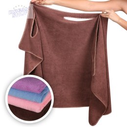 Ręczniko - Szlafrok fuksja RĘCZNIK ramiączka