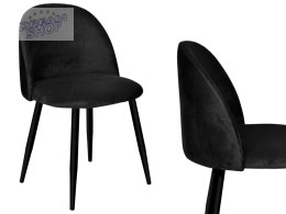 Krzesło aksamitne K-SOUL VELVET czarne