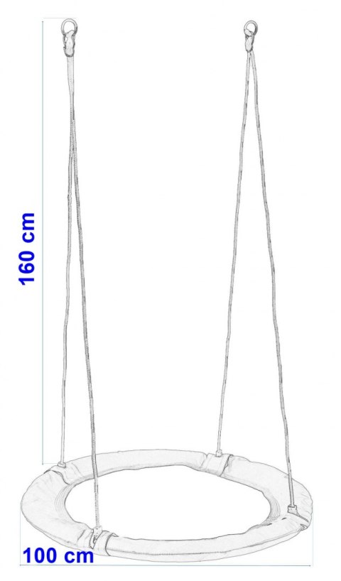Huśtawka ogrodowa bocianie gniazdo ROMEK kolorowa 100cm