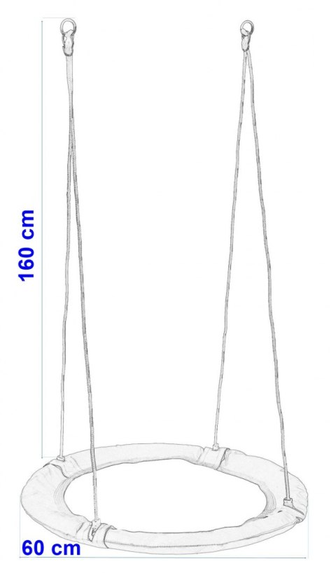 Huśtawka ogrodowa bocianie gniazdo ROMEK kolorowa 60cm