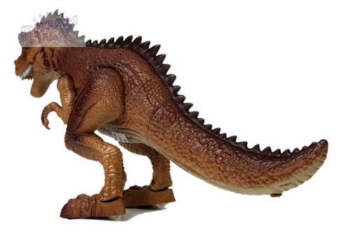 Ruchomy Dinozaur Tyranozaur z Pistoletem Na Parę Dźwięk Światła Żółty Ruchomy Dinozaur Tyranozaur z Pistoletem Na Parę Dźwięk Światła Żółty