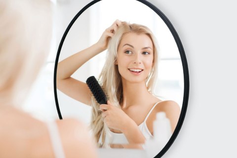 Lustro ścienne loftowe Sander 60cm czarne