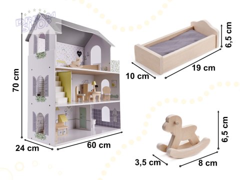 LULILO DOMEK DLA LALEK DREWNIANY IRISO LED MEBLE LULILO DOMEK DLA LALEK DREWNIANY IRISO LED MEBLE