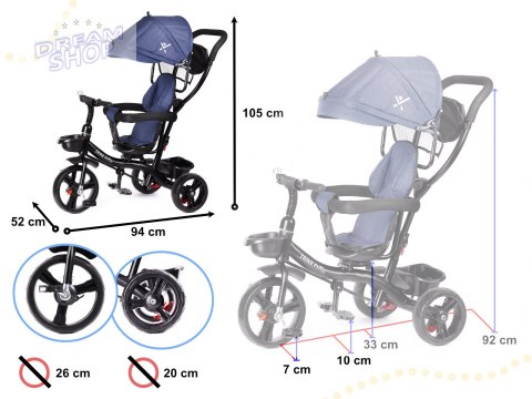 Rowerek trójkołowy Trike Fix Lite granatowy Rowerek trójkołowy Trike Fix Lite granatowy