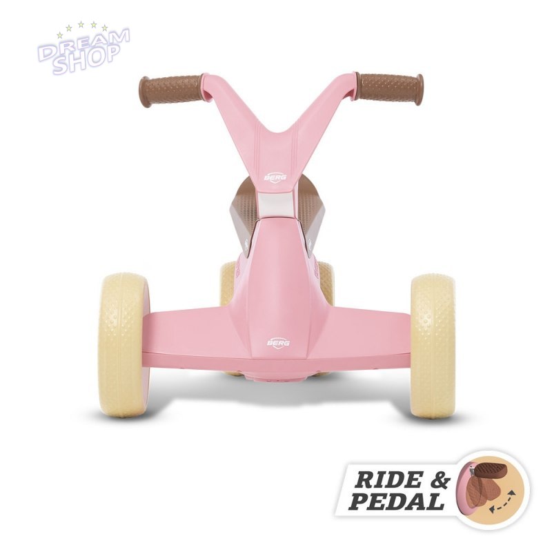 BERG GO2 Gokart Jeździk Rowerek 2w1 Retro Pink BERG GO2 Gokart Jeździk Rowerek 2w1 Retro Pink