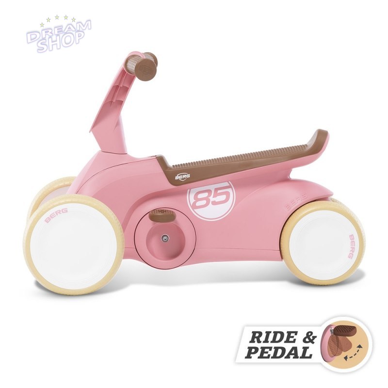 BERG GO2 Gokart Jeździk Rowerek 2w1 Retro Pink BERG GO2 Gokart Jeździk Rowerek 2w1 Retro Pink
