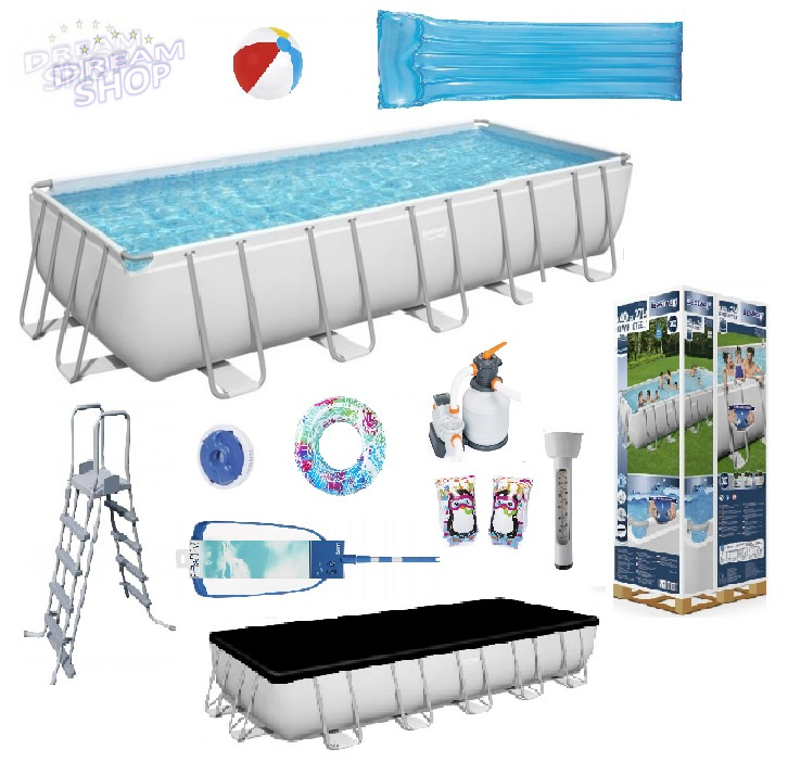 Basen Stelażowy Prostokątny 21ft. x 9ft. / 640 x 274x 132 cm POWERSteel BESTWAY Basen Stelażowy Prostokątny 21ft. x 9ft. / 640 x 274x 132 cm POWERSteel BESTWAY