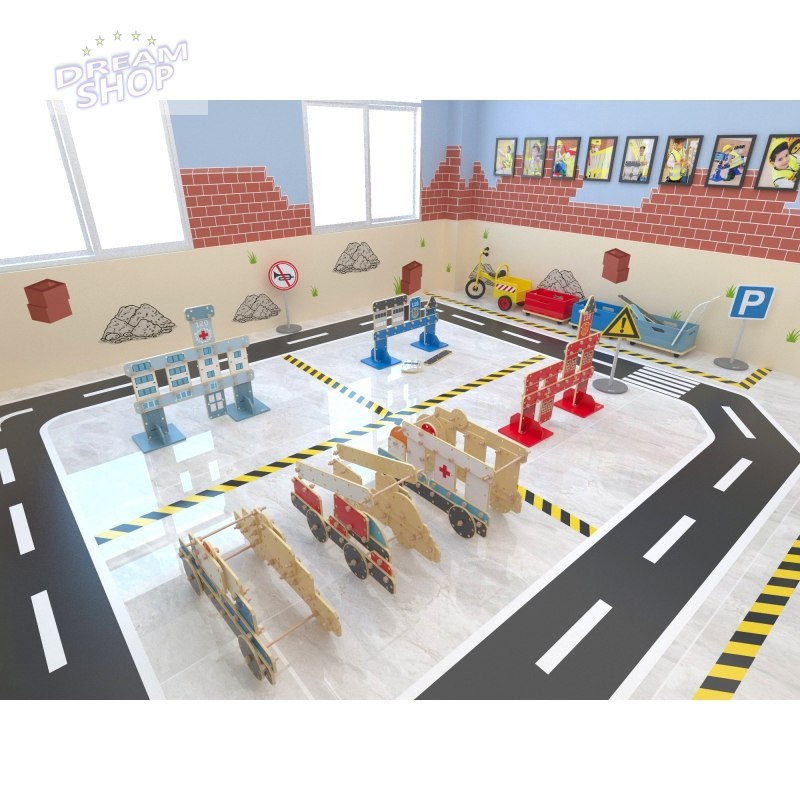 CLASSIC WORLD Ogromne Klocki Konstrukcyjne Drewniane Zestaw Szpital Kościół Wieża CLASSIC WORLD Ogromne Klocki Konstrukcyjne Drewniane Zestaw Szpital Kościół Wieża