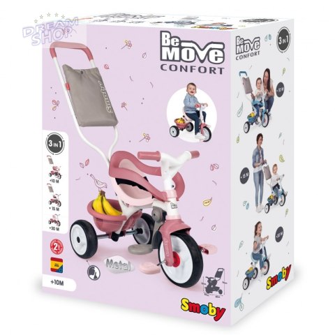 SMOBY Rowerek Trójkołowy Be Move Komfort Różowy SMOBY Rowerek Trójkołowy Be Move Komfort Różowy