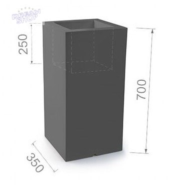 Biała donica Tower Pot z oświetleniem Biała donica Tower Pot z oświetleniem