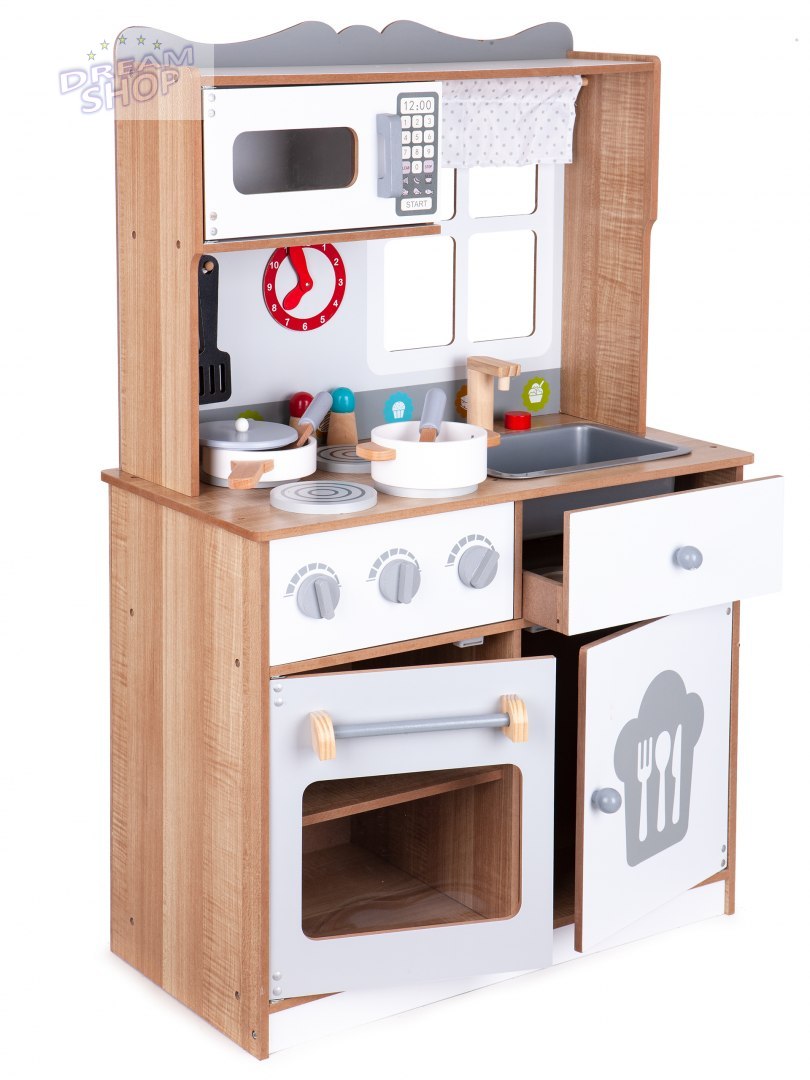 Drewniana kuchnia skandynawska + akcesoria Ecotoys Drewniana kuchnia skandynawska + akcesoria Ecotoys
