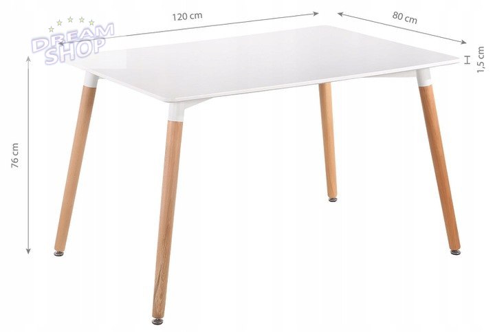 Stół nowoczesny do jadalni salonu kuchni 120x80 cm Stół nowoczesny do jadalni salonu kuchni 120x80 cm