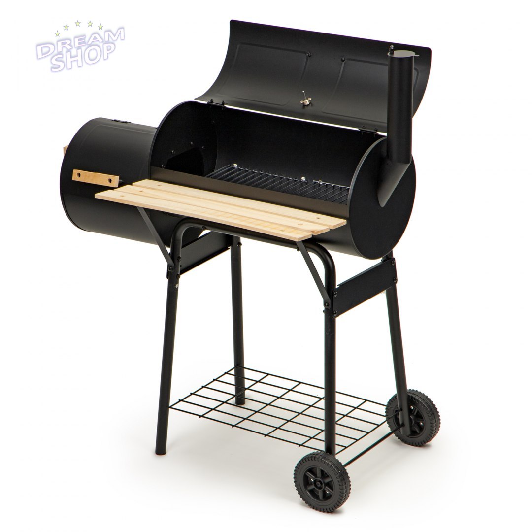 Duży grill ogrodowy - wędzarnia 2w1 termometr + akcesoria do grillowania Duży grill ogrodowy - wędzarnia 2w1 termometr + akcesoria do grillowania