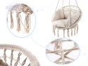 Huśtawka fotel bocianie gniazdo ecru XL z poduszką