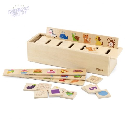 VIGA Drewniany Edukacyjny Sorter Gra Zwierzątka Owoce Warzywa VIGA Drewniany Edukacyjny Sorter Gra Zwierzątka Owoce Warzywa