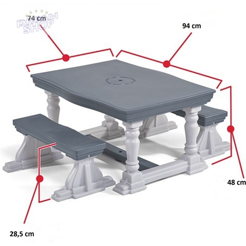 Step2 Zestaw Mebli Ogrodowych dla Dzieci Stół Piknikowy Step2 Zestaw Mebli Ogrodowych dla Dzieci Stół Piknikowy
