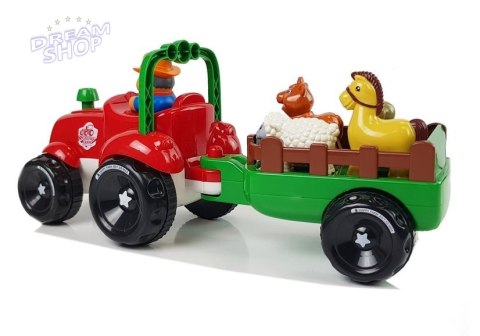 Traktor z Przyczepką, Zwierzętami Dla Niemowląt na Baterie Światła Dźwięk Traktor z Przyczepką, Zwierzętami Dla Niemowląt na Baterie Światła Dźwięk