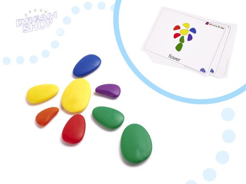 Kamyki kreatywne kolorowe układanka montessori Kamyki kreatywne kolorowe układanka montessori