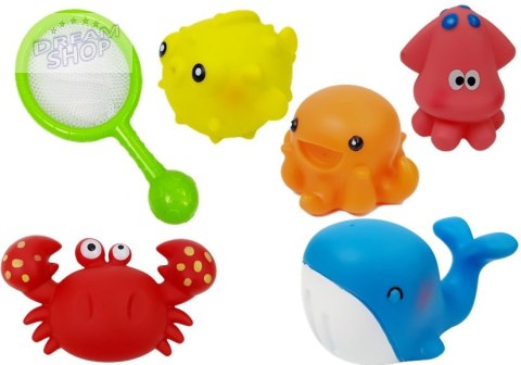 Zestaw do Kąpieli Zwierzątka Wodne Siatka Delfin Krab Zestaw do Kąpieli Zwierzątka Wodne Siatka Delfin Krab