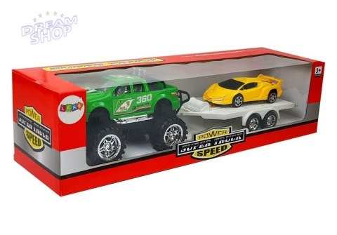 Zestaw Pojazdów Auto Sportowe Żółte Terenowe Zielone z Napędem Frykcyjnym Zestaw Pojazdów Auto Sportowe Żółte Terenowe Zielone z Napędem Frykcyjnym