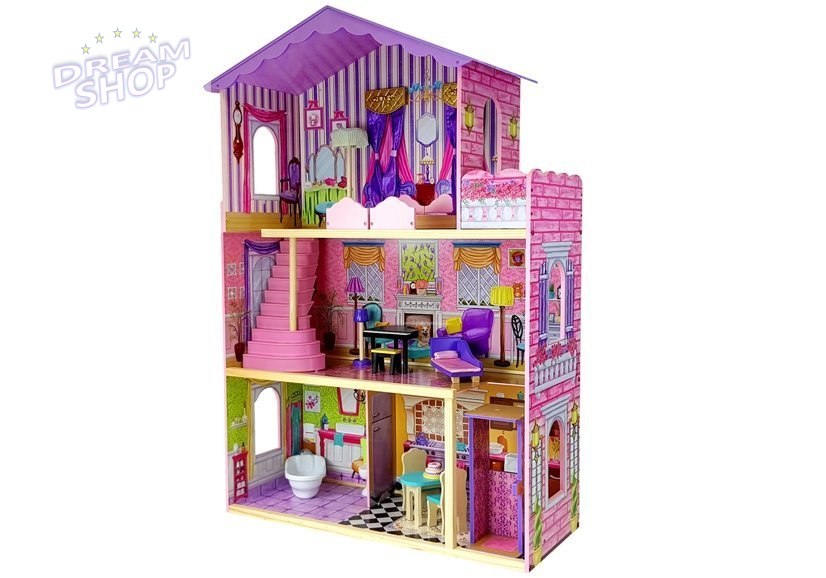 Domek Drewniany Stella Trzy Piętra Balkon Winda 126 cm Domek Drewniany Stella Trzy Piętra Balkon Winda 126 cm