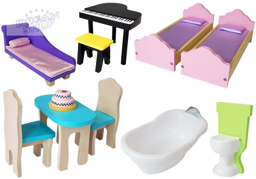 Domek Drewniany Stella Trzy Piętra Balkon Winda 126 cm Domek Drewniany Stella Trzy Piętra Balkon Winda 126 cm