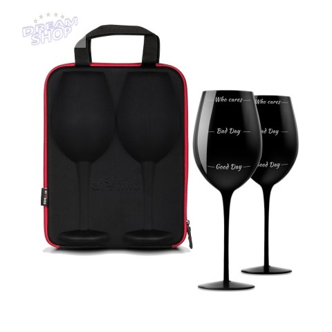 Kieliszki do wina Who cares w etui prezent na ślub Kieliszki do wina Who cares w etui prezent na ślub