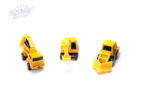 Samolot transporter z autami maszyny budowlane bok Samolot transporter z autami maszyny budowlane bok