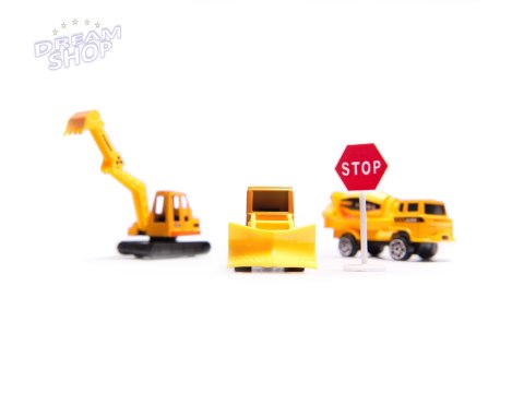 Samolot transporter z autami maszyny budowlane bok Samolot transporter z autami maszyny budowlane bok